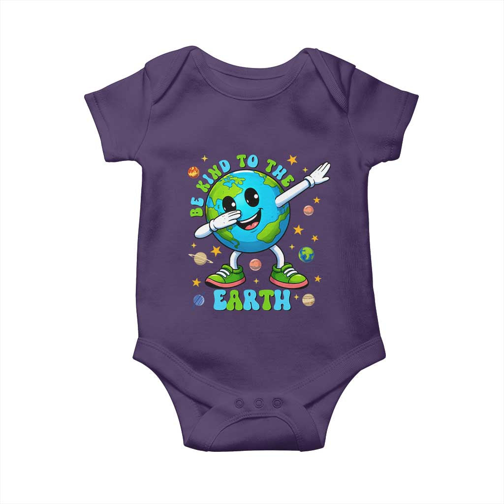 Be Kind To The Earth Baby Onesie Cute Environmental Awareness Earth Day TS14 Purple Print Your Wear