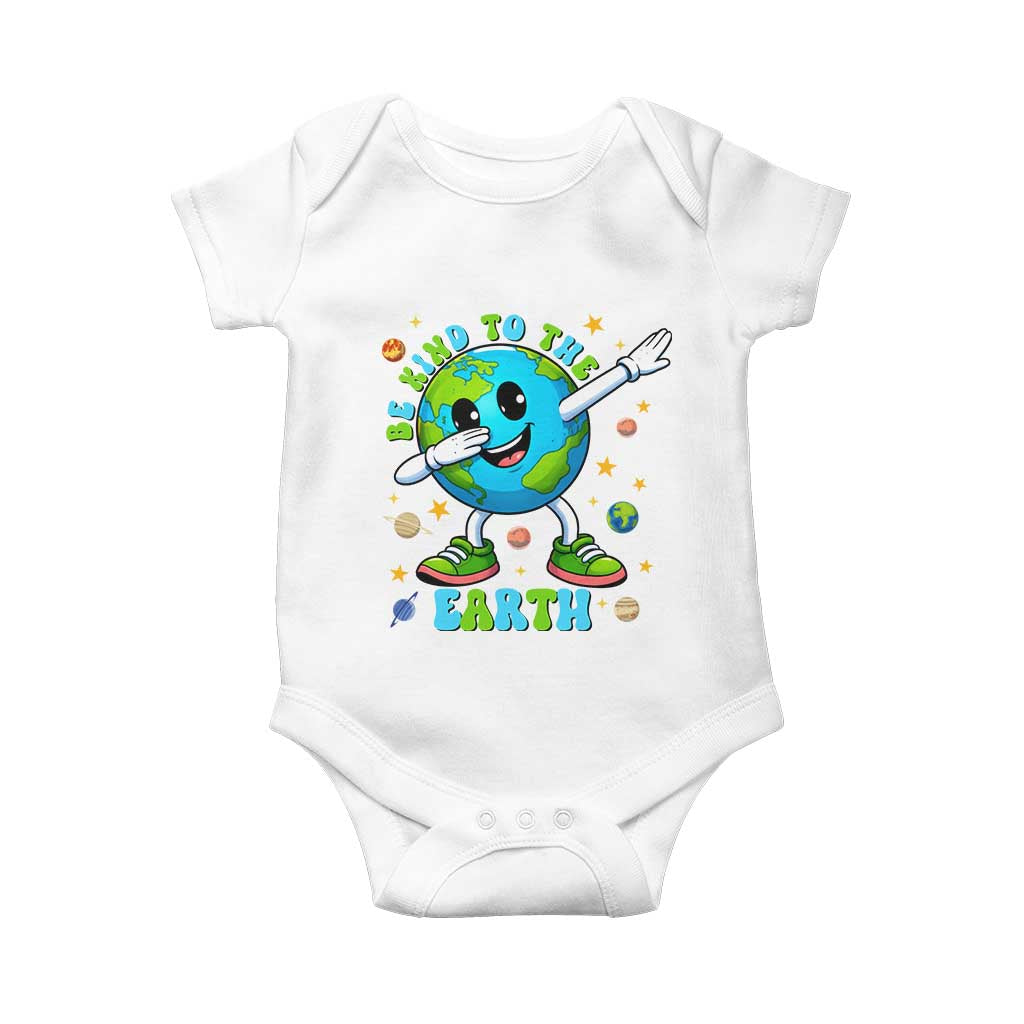 Be Kind To The Earth Baby Onesie Cute Environmental Awareness Earth Day TS14 White Print Your Wear