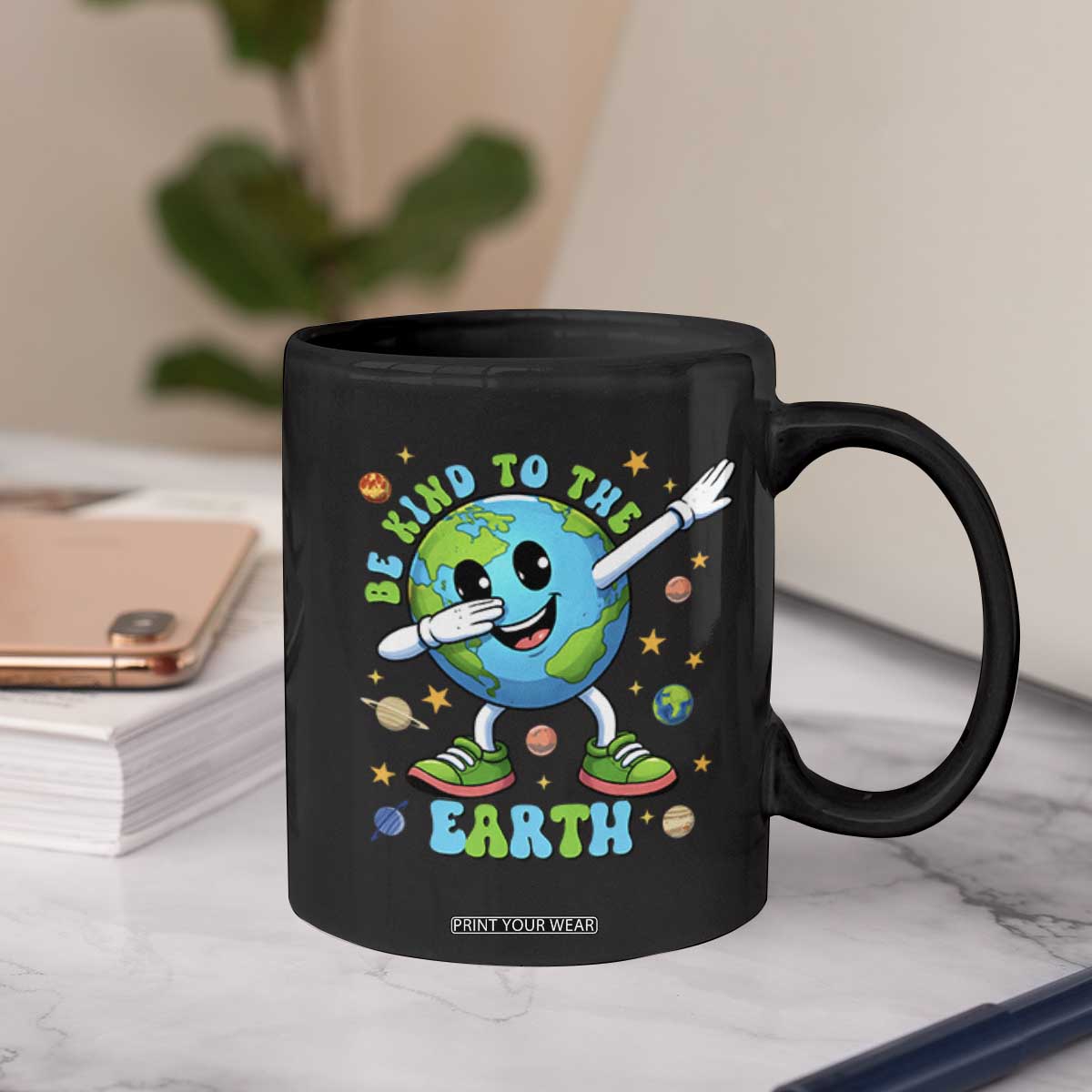 Be Kind To The Earth Coffee Mug Cute Environmental Awareness Earth Day TS14 Print Your Wear