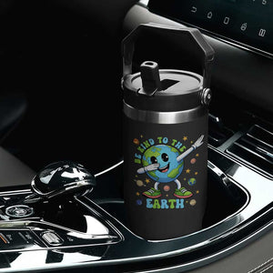 Be Kind To The Earth Flip Straw Tumbler Cute Environmental Awareness Earth Day TS14 Print Your Wear