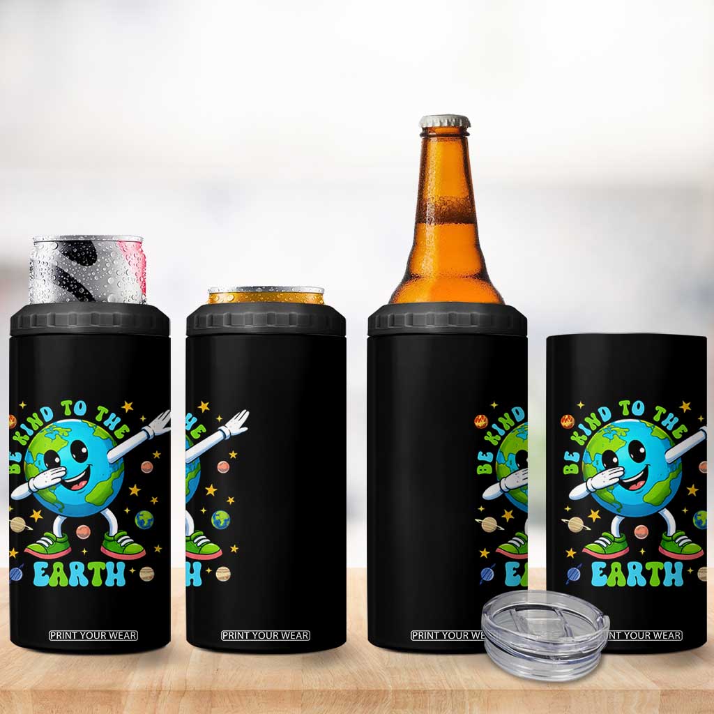 Be Kind To The Earth 4 in 1 Can Cooler Tumbler Cute Environmental Awareness Earth Day TS14 Print Your Wear
