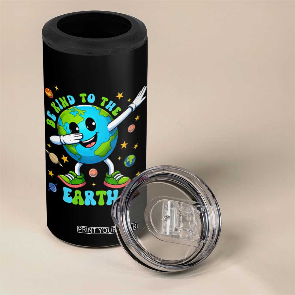 Be Kind To The Earth 4 in 1 Can Cooler Tumbler Cute Environmental Awareness Earth Day TS14 Print Your Wear