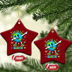 Be Kind To The Earth Ceramic Ornament Cute Environmental Awareness Earth Day TS14 Print Your Wear