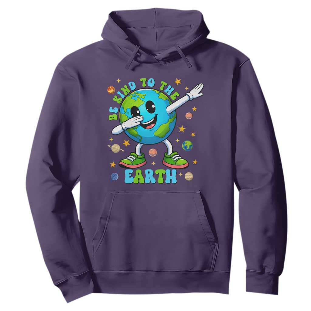 Be Kind To The Earth Hoodie Cute Environmental Awareness Earth Day TS14 Purple Print Your Wear