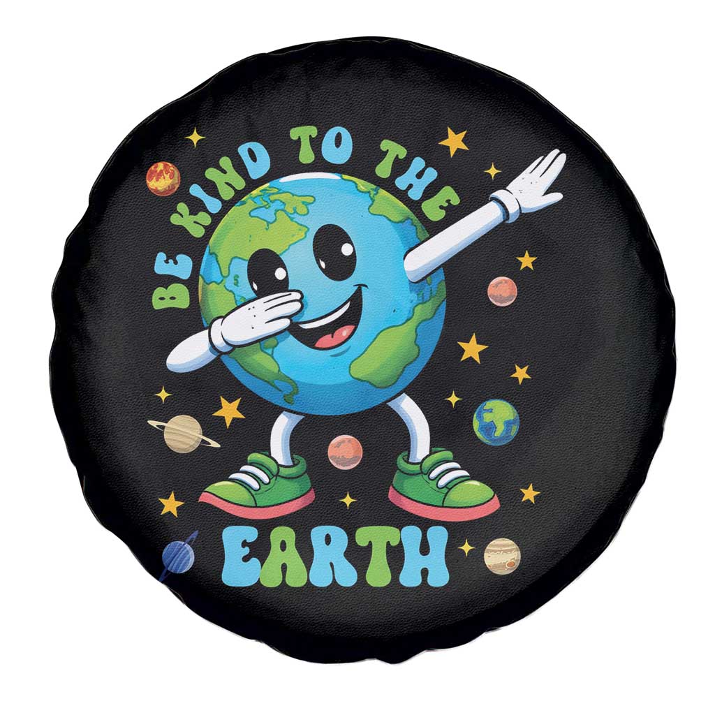 Be Kind To The Earth Spare Tire Cover Cute Environmental Awareness Earth Day TS14 Print Your Wear