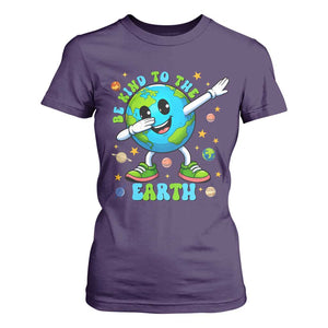 Be Kind To The Earth T Shirt For Women Cute Environmental Awareness Earth Day TS14 Purple Print Your Wear