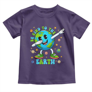 Be Kind To The Earth Toddler T Shirt Cute Environmental Awareness Earth Day TS14 Purple Print Your Wear
