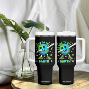 Be Kind To The Earth Tumbler With Handle Cute Environmental Awareness Earth Day TS14 Print Your Wear