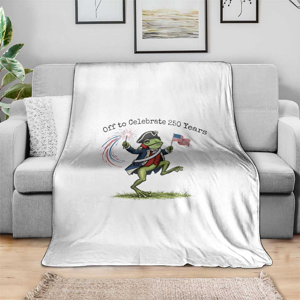 250th Anniversary USA Throw Blanket Funny Patriotic Frog USA Independence Day TS14 Print Your Wear
