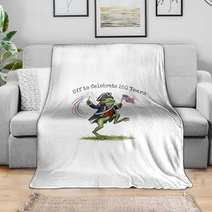 250th Anniversary USA Throw Blanket Funny Patriotic Frog USA Independence Day TS14 Print Your Wear