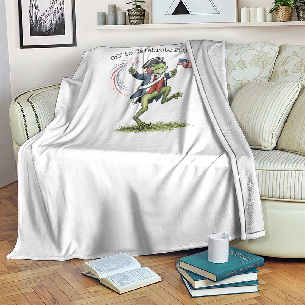 250th Anniversary USA Throw Blanket Funny Patriotic Frog USA Independence Day TS14 Print Your Wear
