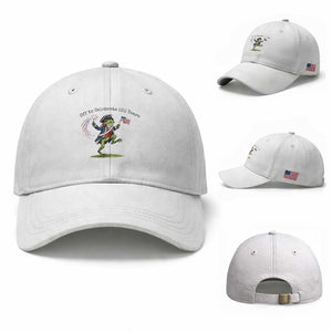250th Anniversary USA Baseball Cap Funny Patriotic Frog USA Independence Day TS14 Baseball Cap Universal Fit White Print Your Wear