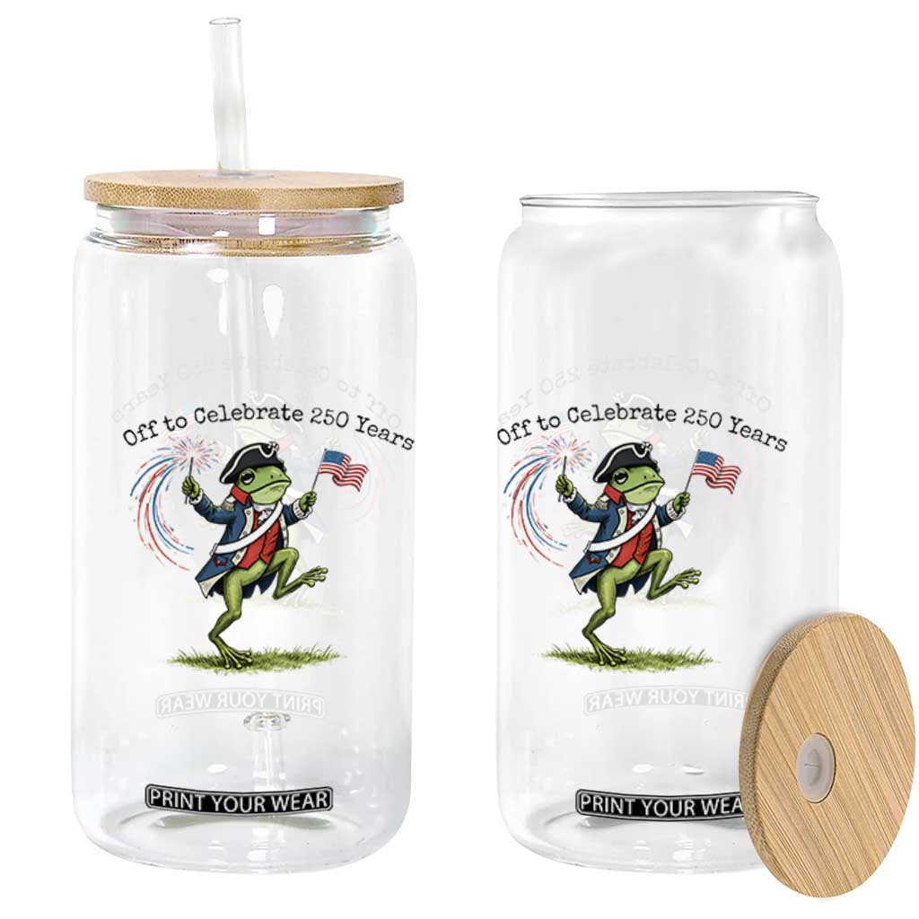 250th Anniversary USA Glass Can Funny Patriotic Frog USA Independence Day TS14 Print Your Wear