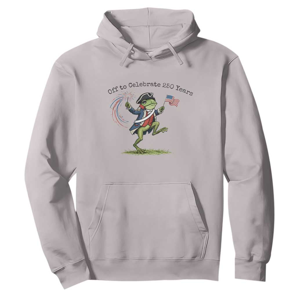 250th Anniversary USA Hoodie Funny Patriotic Frog USA Independence Day TS14 Ice Gray Print Your Wear
