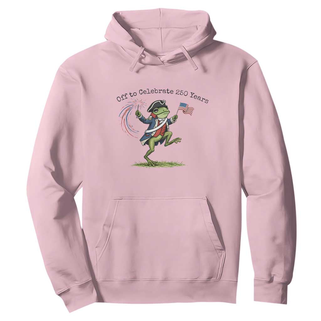 250th Anniversary USA Hoodie Funny Patriotic Frog USA Independence Day TS14 Light Pink Print Your Wear