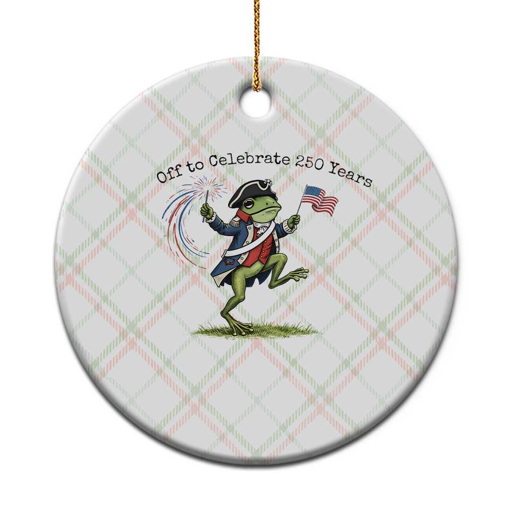 250th Anniversary USA Ceramic Ornament Funny Patriotic Frog USA Independence Day TS14 1pc Christmas Plaid Print Your Wear