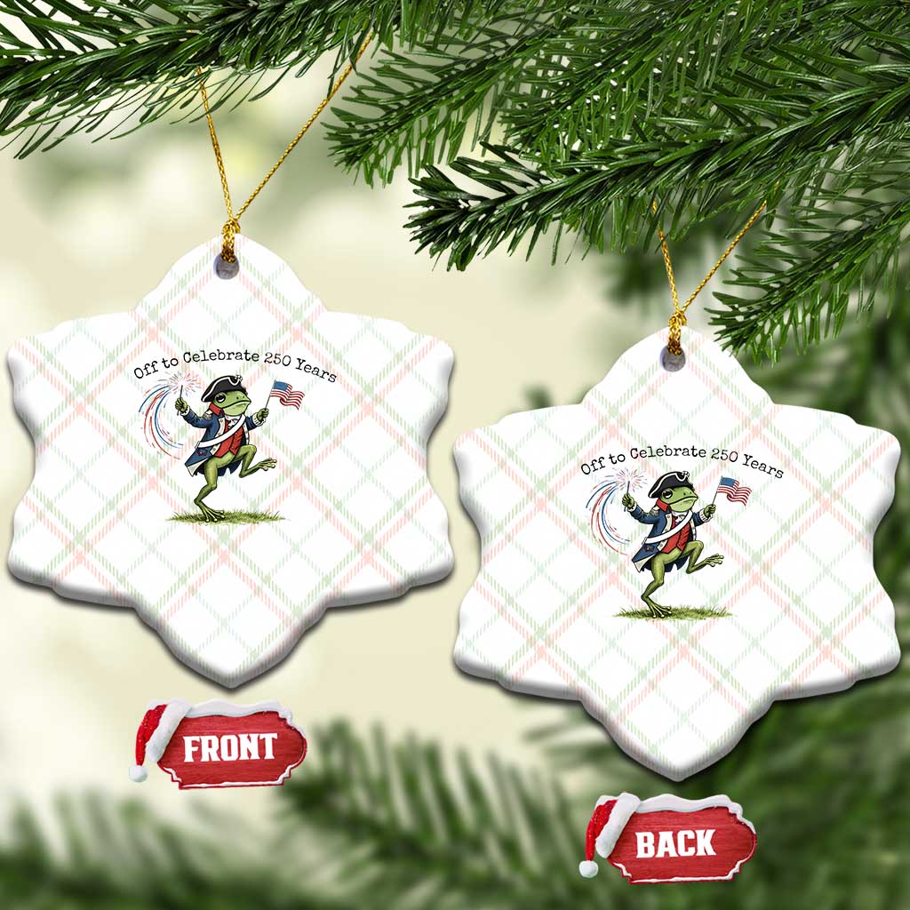 250th Anniversary USA Ceramic Ornament Funny Patriotic Frog USA Independence Day TS14 Print Your Wear