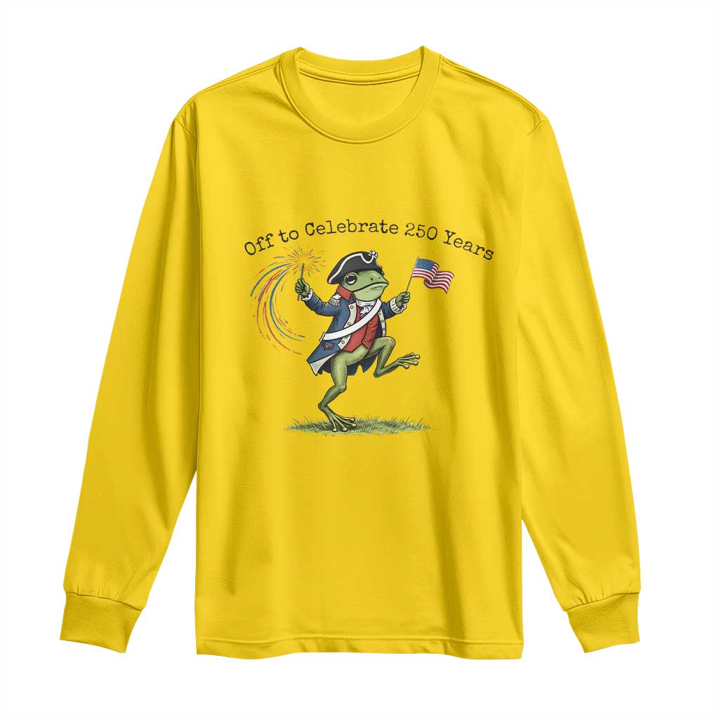 250th Anniversary USA Long Sleeve Shirt Funny Patriotic Frog USA Independence Day TS14 Daisy Print Your Wear