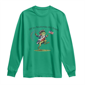 250th Anniversary USA Long Sleeve Shirt Funny Patriotic Frog USA Independence Day TS14 Irish Green Print Your Wear