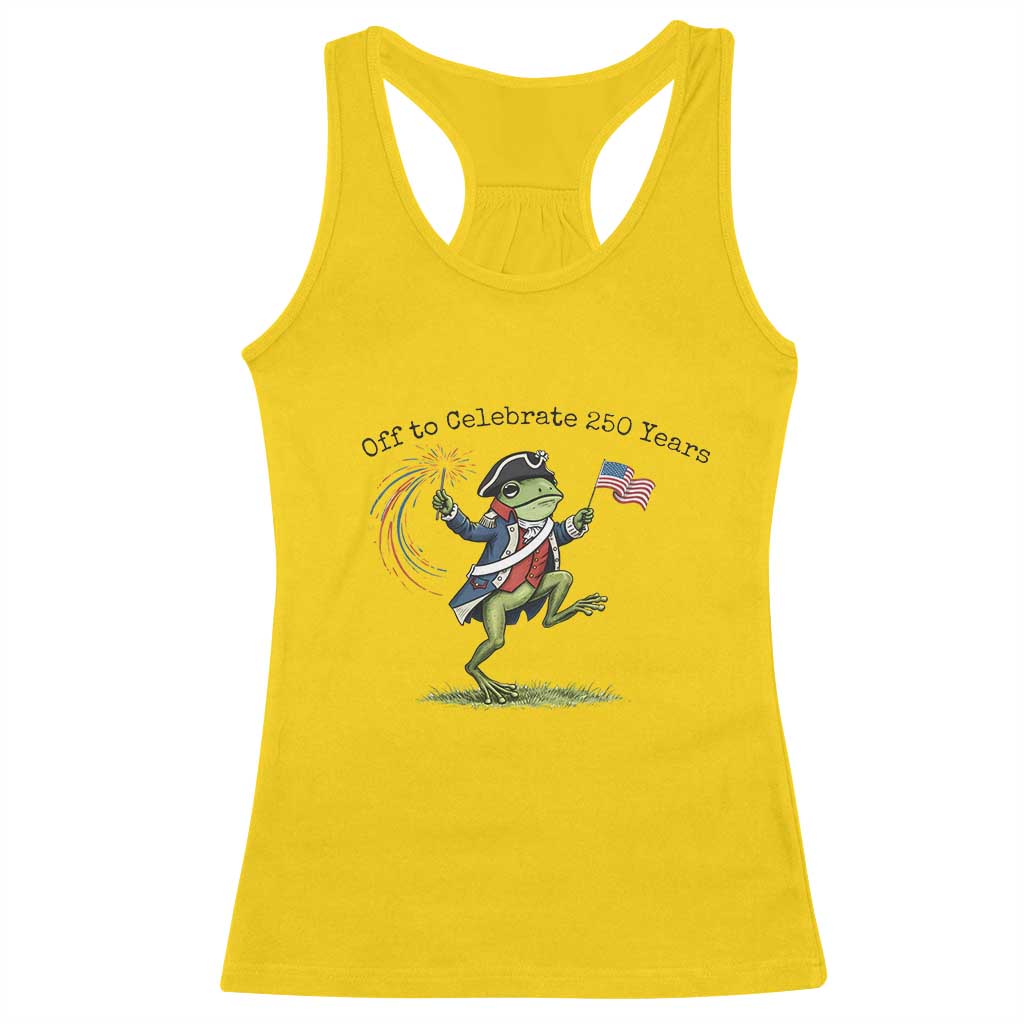 250th Anniversary USA Racerback Tank Top Funny Patriotic Frog USA Independence Day TS14 Daisy Print Your Wear