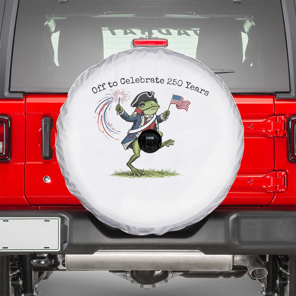 250th Anniversary USA Spare Tire Cover Funny Patriotic Frog USA Independence Day TS14 White Print Your Wear