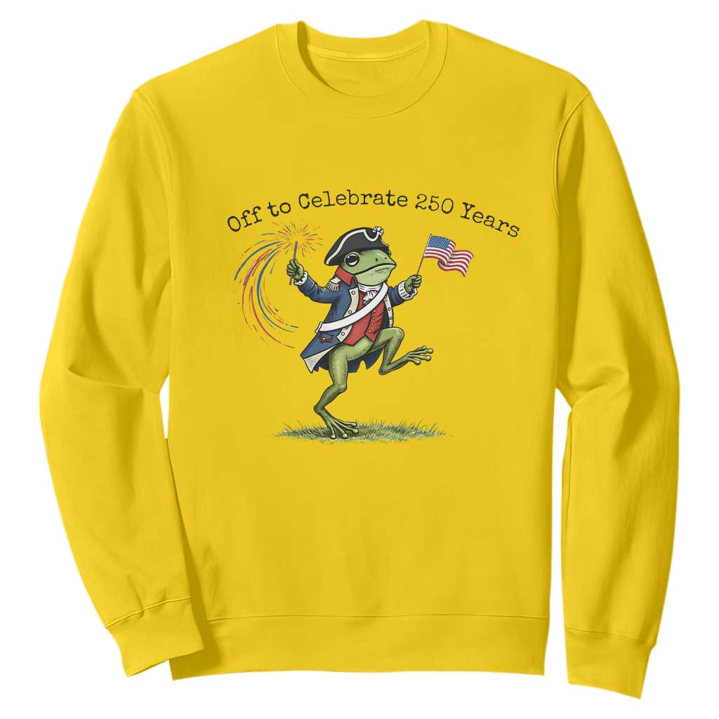 250th Anniversary USA Sweatshirt Funny Patriotic Frog USA Independence Day TS14 Daisy Print Your Wear