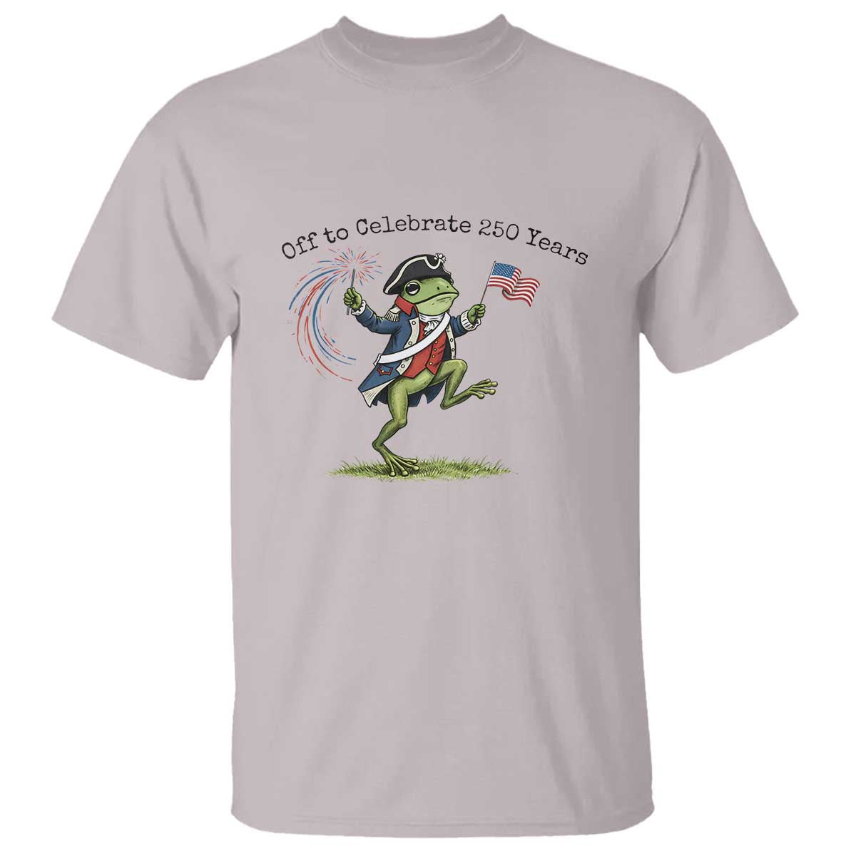 250th Anniversary USA T Shirt Funny Patriotic Frog USA Independence Day TS14 Ice Gray Print Your Wear