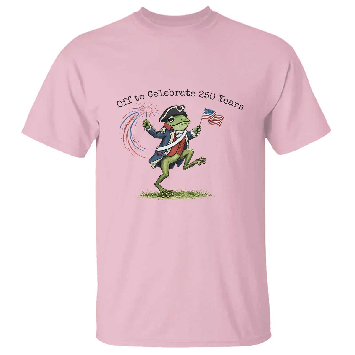 250th Anniversary USA T Shirt Funny Patriotic Frog USA Independence Day TS14 Light Pink Print Your Wear
