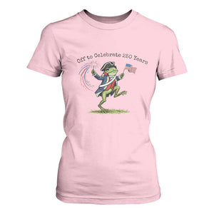 250th Anniversary USA T Shirt For Women Funny Patriotic Frog USA Independence Day TS14 Light Pink Print Your Wear
