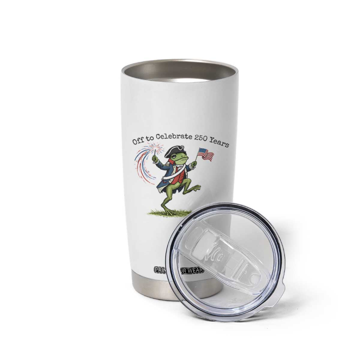 250th Anniversary USA Tumbler Cup Funny Patriotic Frog USA Independence Day TS14 Print Your Wear
