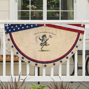 250th Anniversary USA Patriotic Fan Flag Funny Frog USA Independence Day