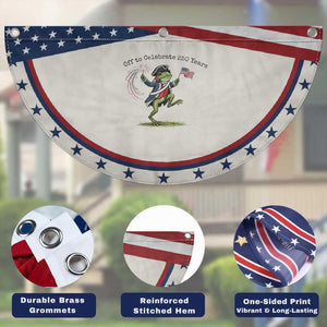 250th Anniversary USA Patriotic Fan Flag Funny Frog USA Independence Day