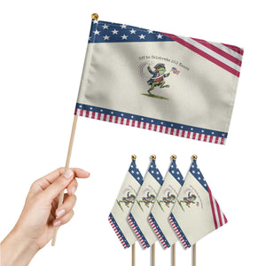 250th Anniversary USA Patriotic Handheld Flag Funny Patriotic Frog USA Independence Day TS14 Print Your Wear