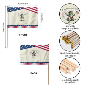 250th Anniversary USA Patriotic Handheld Flag Funny Patriotic Frog USA Independence Day TS14 Print Your Wear