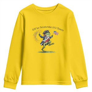 250th Anniversary USA Youth Sweatshirt Funny Patriotic Frog USA Independence Day TS14 Daisy Print Your Wear