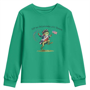 250th Anniversary USA Youth Sweatshirt Funny Patriotic Frog USA Independence Day TS14 Irish Green Print Your Wear
