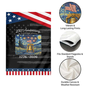 USA 250th Anniversary Patriotic Garden Flag Liberty Bell 17762026 Patriotic American Flag Starry Night TS14 Print Your Wear