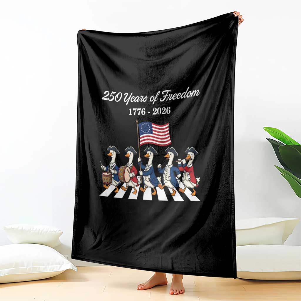 250 Years Of Freedom Throw Blanket Silly Goose Patriotic 4th of July TS14 Print Your Wear