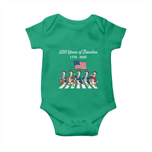 250 Years Of Freedom Baby Onesie Silly Goose Patriotic 4th of July TS14 Irish Green Print Your Wear
