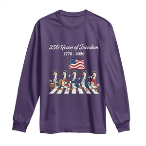 250 Years Of Freedom Long Sleeve Shirt Silly Goose Patriotic 4th of July TS14 Purple Print Your Wear