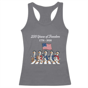 250 Years Of Freedom Racerback Tank Top Silly Goose Patriotic 4th of July TS14 Charcoal Print Your Wear