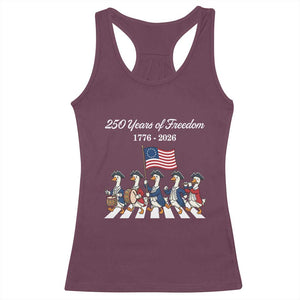 250 Years Of Freedom Racerback Tank Top Silly Goose Patriotic 4th of July TS14 Maroon Print Your Wear