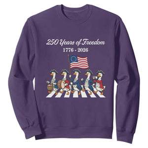250 Years Of Freedom Sweatshirt Silly Goose Patriotic 4th of July TS14 Purple Print Your Wear