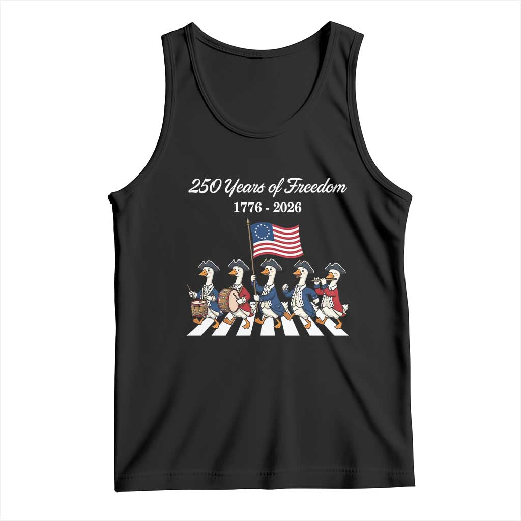 250 Years Of Freedom Tank Top Silly Goose Patriotic 4th of July TS14 Black Print Your Wear