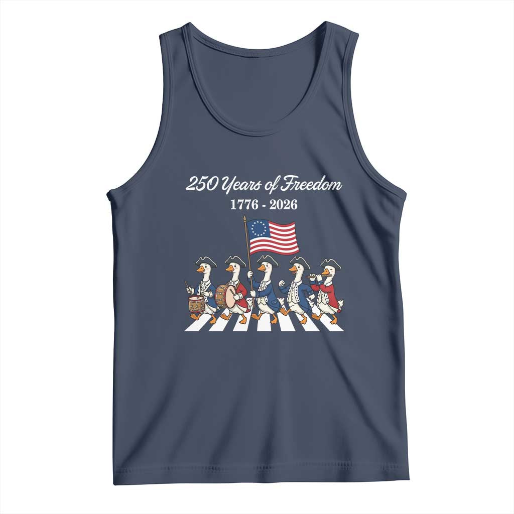 250 Years Of Freedom Tank Top Silly Goose Patriotic 4th of July TS14 Navy Print Your Wear