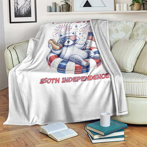 Feral and Free Funny Raccoon 4th of July Throw Blanket 250 Years Of Freedom TS14 Print Your Wear