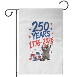 250th Anniversary USA Garden Flag Patriotic Raccoon American Flag 4th of July TS14 White Print Your Wear