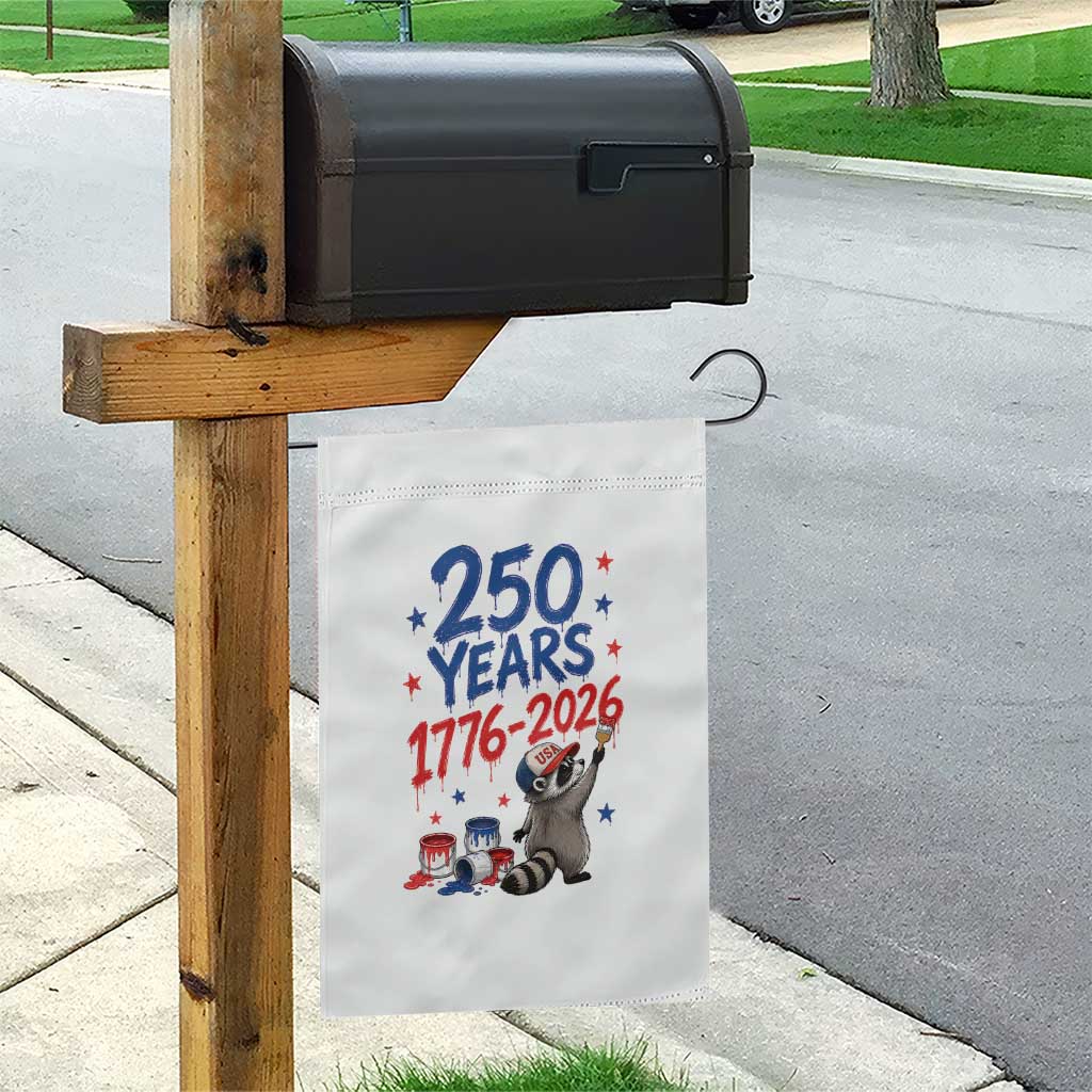250th Anniversary USA Garden Flag Patriotic Raccoon American Flag 4th of July TS14 Print Your Wear