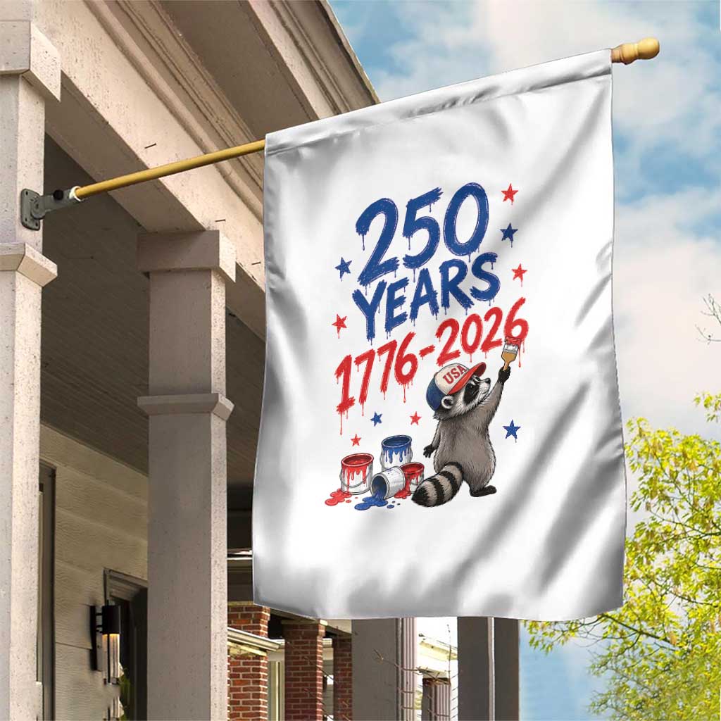 250th Anniversary USA Garden Flag Patriotic Raccoon American Flag 4th of July TS14 Print Your Wear