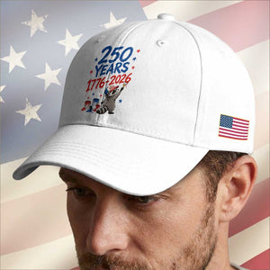 250th Anniversary USA Baseball Cap Patriotic Raccoon American Flag 4th of July TS14 Print Your Wear